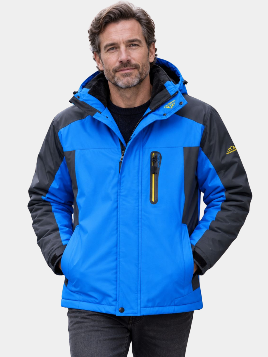 Men's Plush Lined Hooded Jacket-Jacket-Azzella London