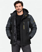 Men's Plush Lined Hooded Jacket-Jacket-Azzella London