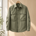 Men's Point Collar Overshirt-Azzella London
