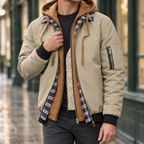 Men's Quilted Hooded Waterproof Jacket-Azzella London