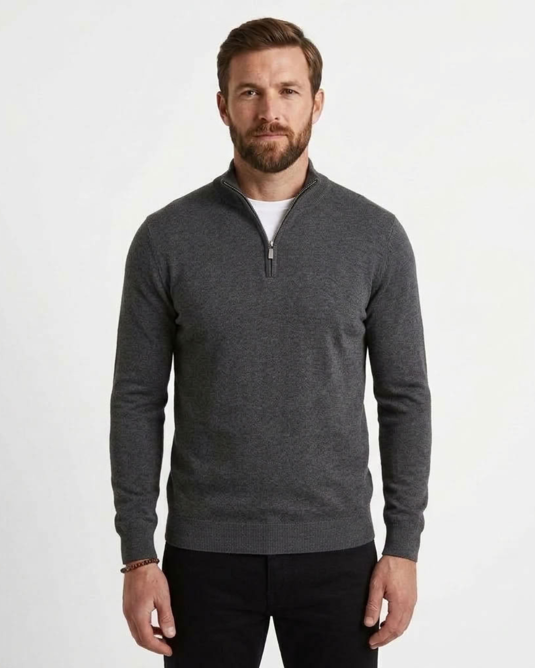 Men's Refined Zip Sweater-Azzella London