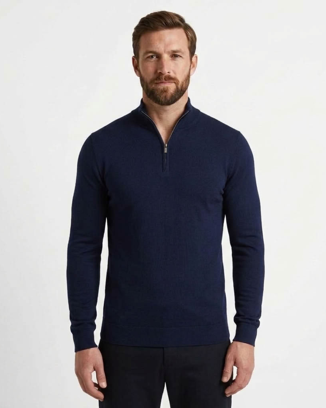 Men's Refined Zip Sweater-Azzella London