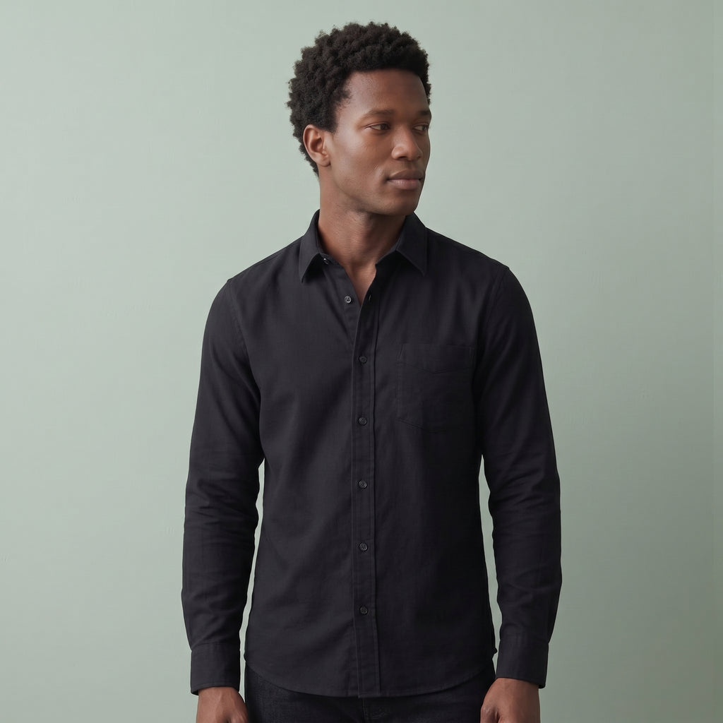 Men's Regular Fit Long-Sleeve Shirt-Azzella London