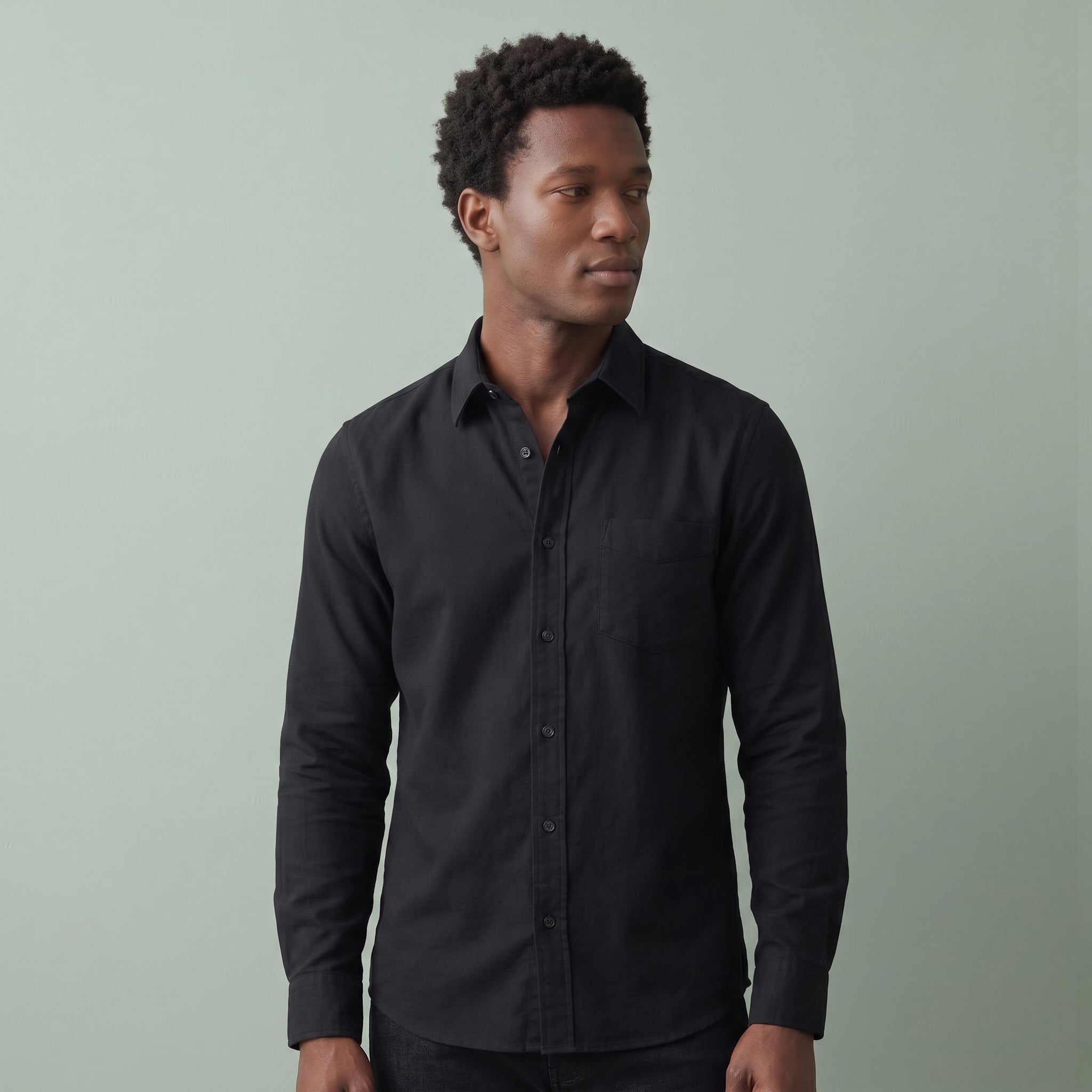 Men's Regular Fit Long-Sleeve Shirt-Azzella London