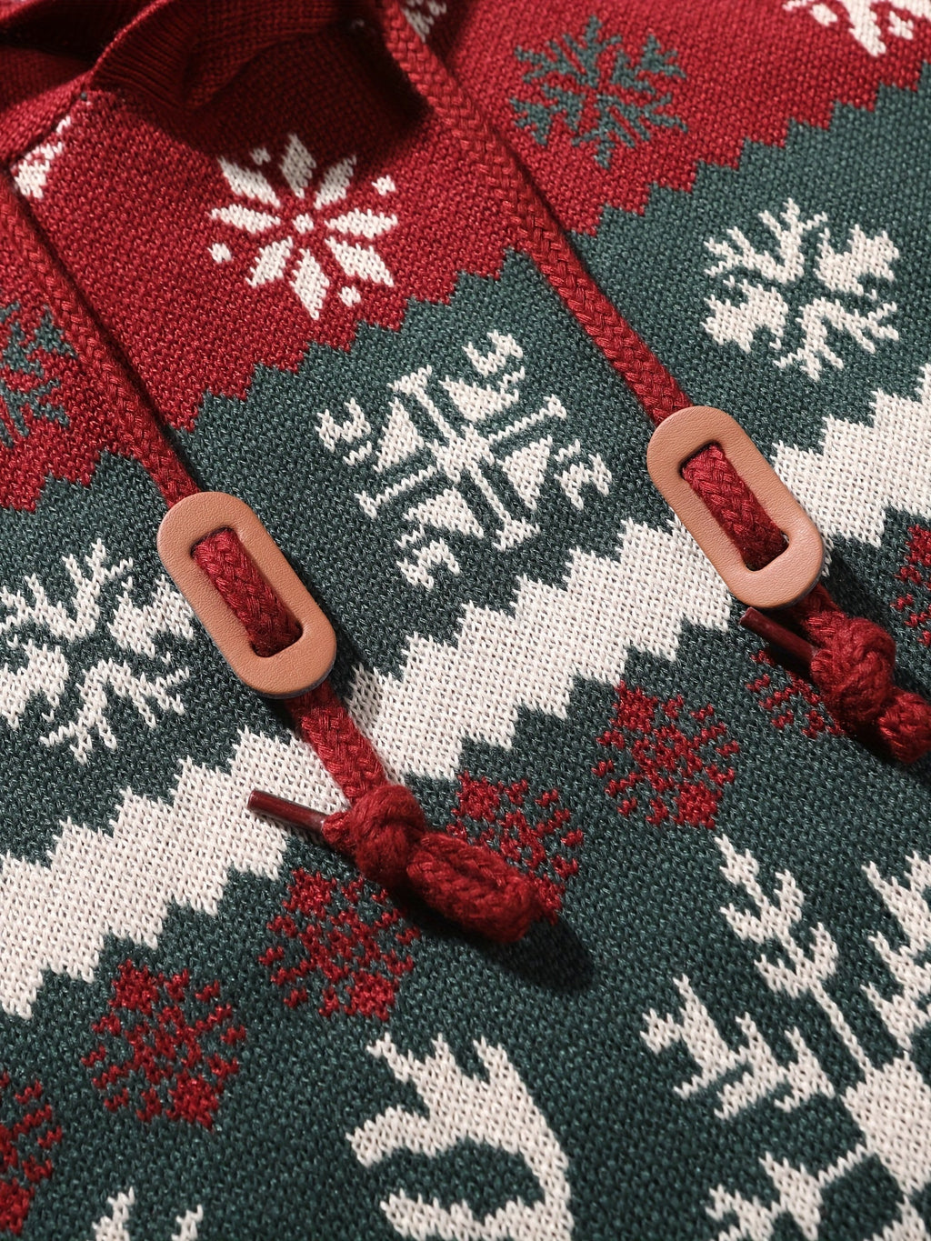 Men's Reindeer Hooded Christmas Jumper-Hoodie-Azzella London