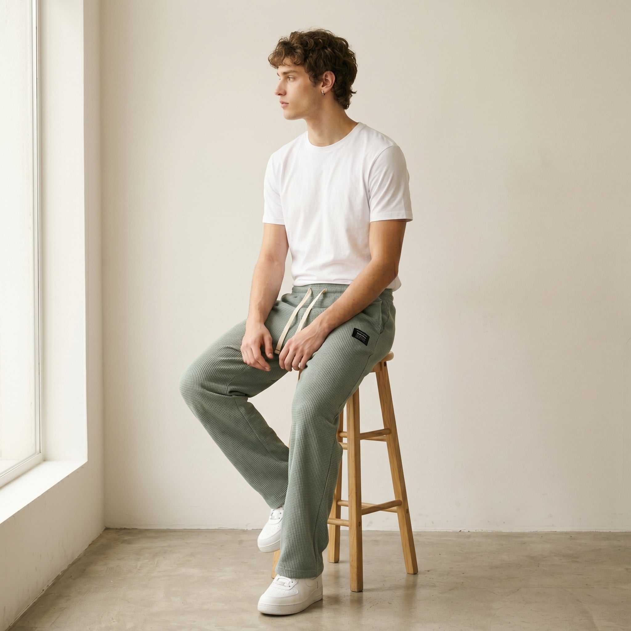 Men's Relaxed Drawstring Trousers-Azzella London