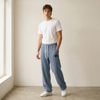 Men's Relaxed Drawstring Trousers-Azzella London