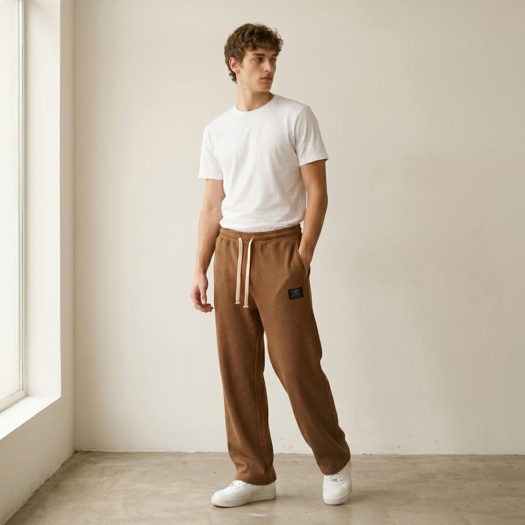 Men's Relaxed Drawstring Trousers-Azzella London