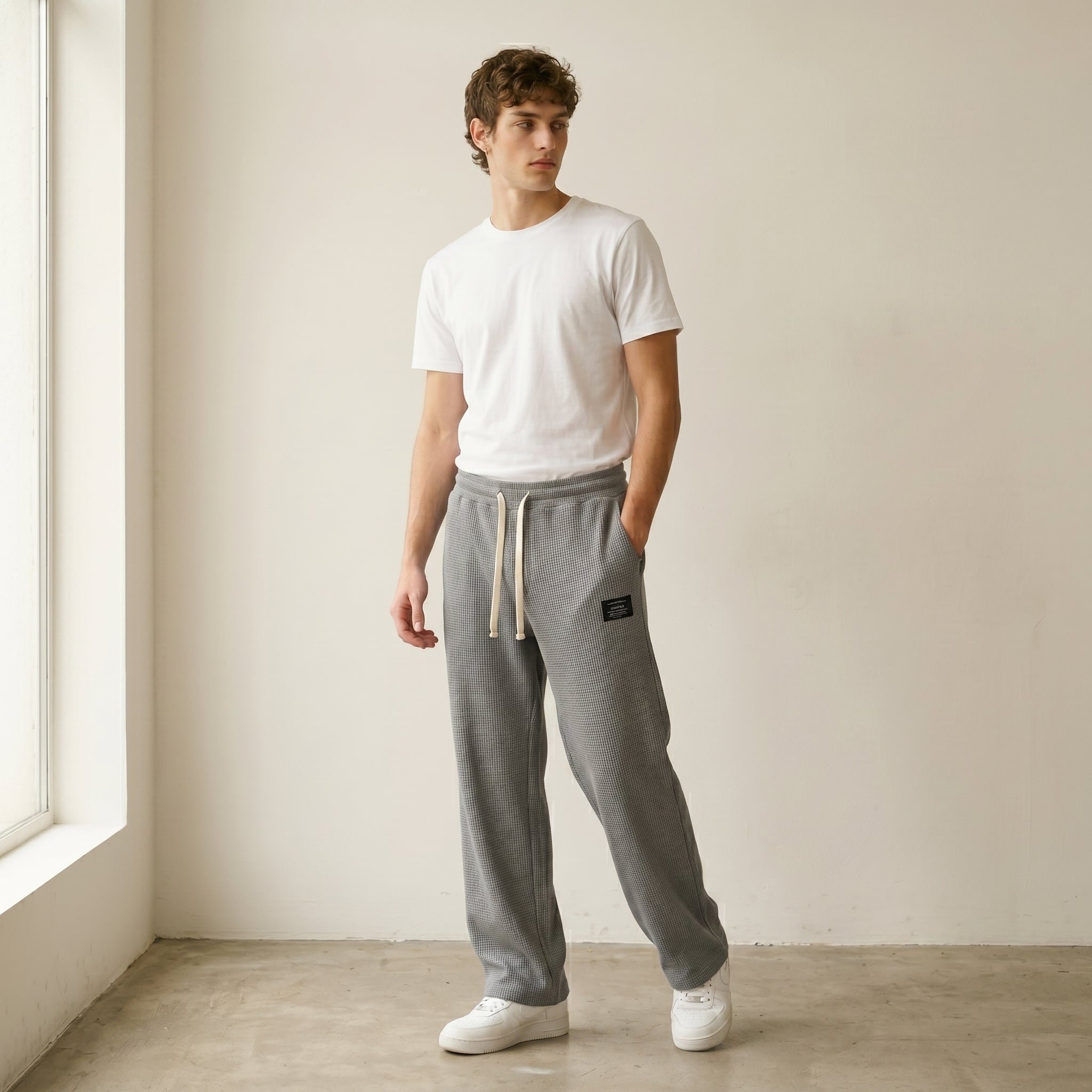 Men's Relaxed Drawstring Trousers-Azzella London