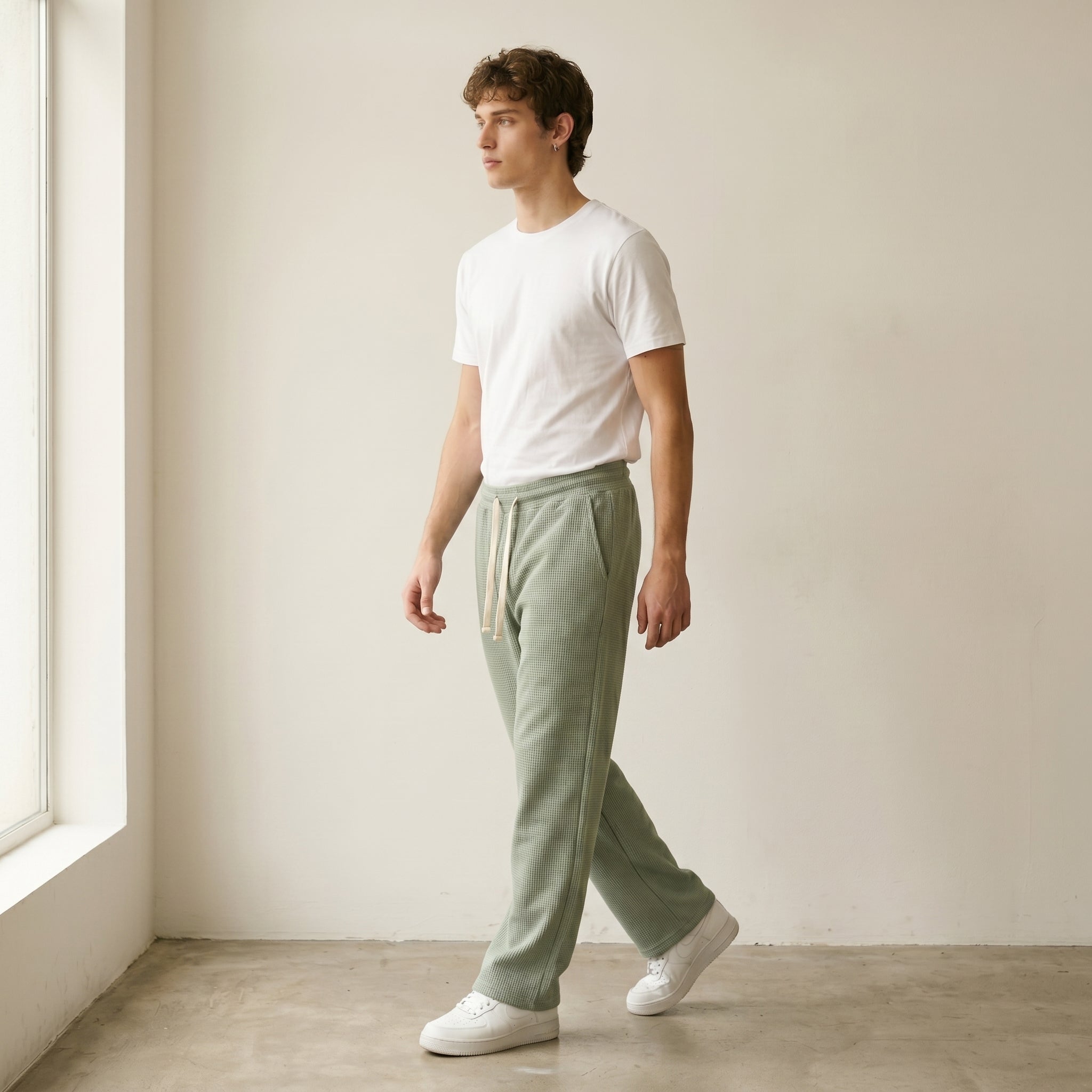 Men's Relaxed Drawstring Trousers-Azzella London