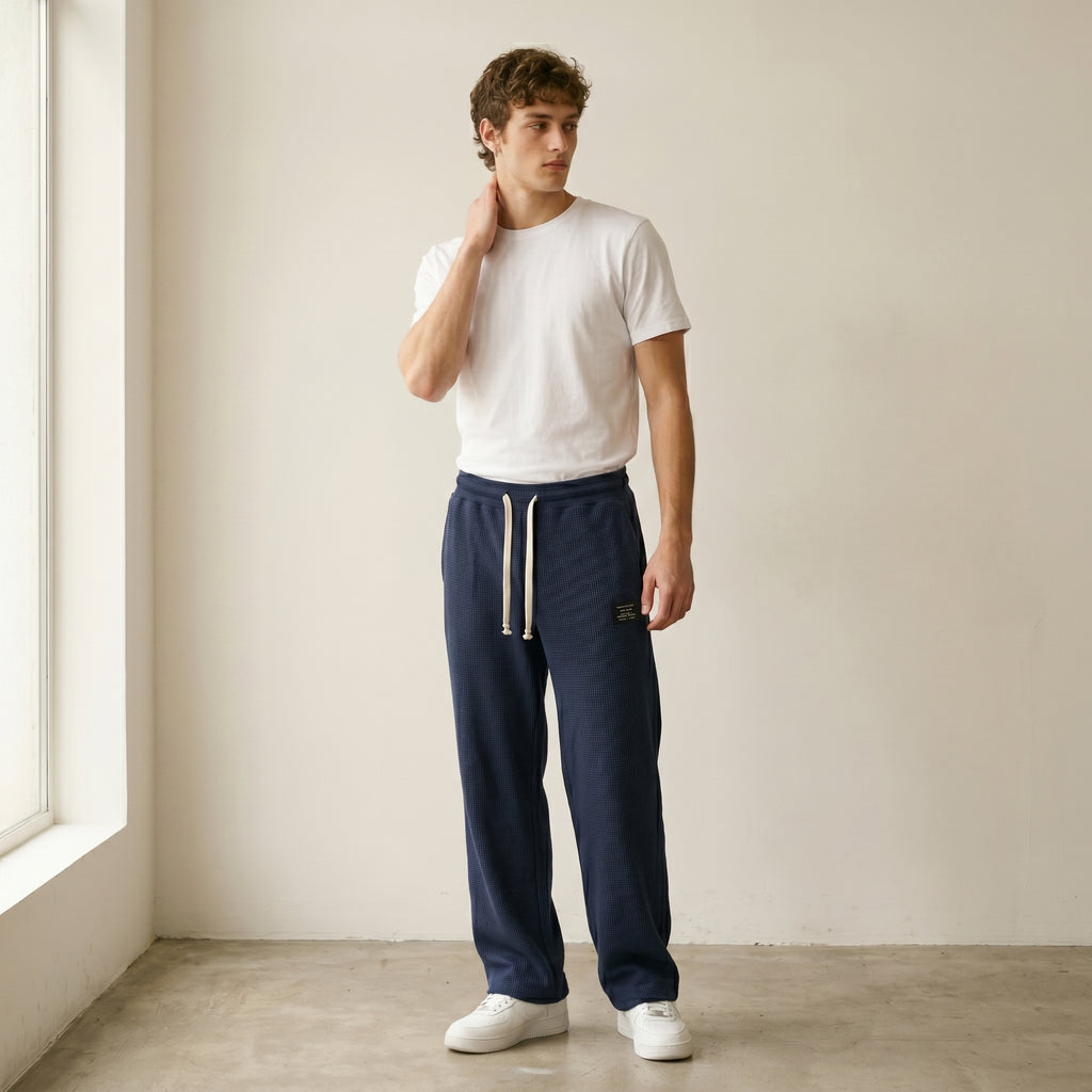 Men's Relaxed Drawstring Trousers-Azzella London