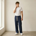 Men's Relaxed Drawstring Trousers-Azzella London