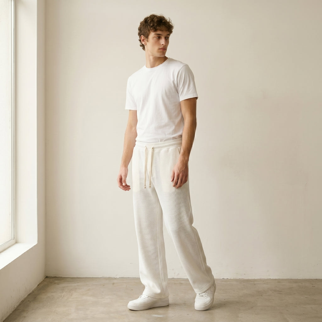 Men's Relaxed Drawstring Trousers-Azzella London