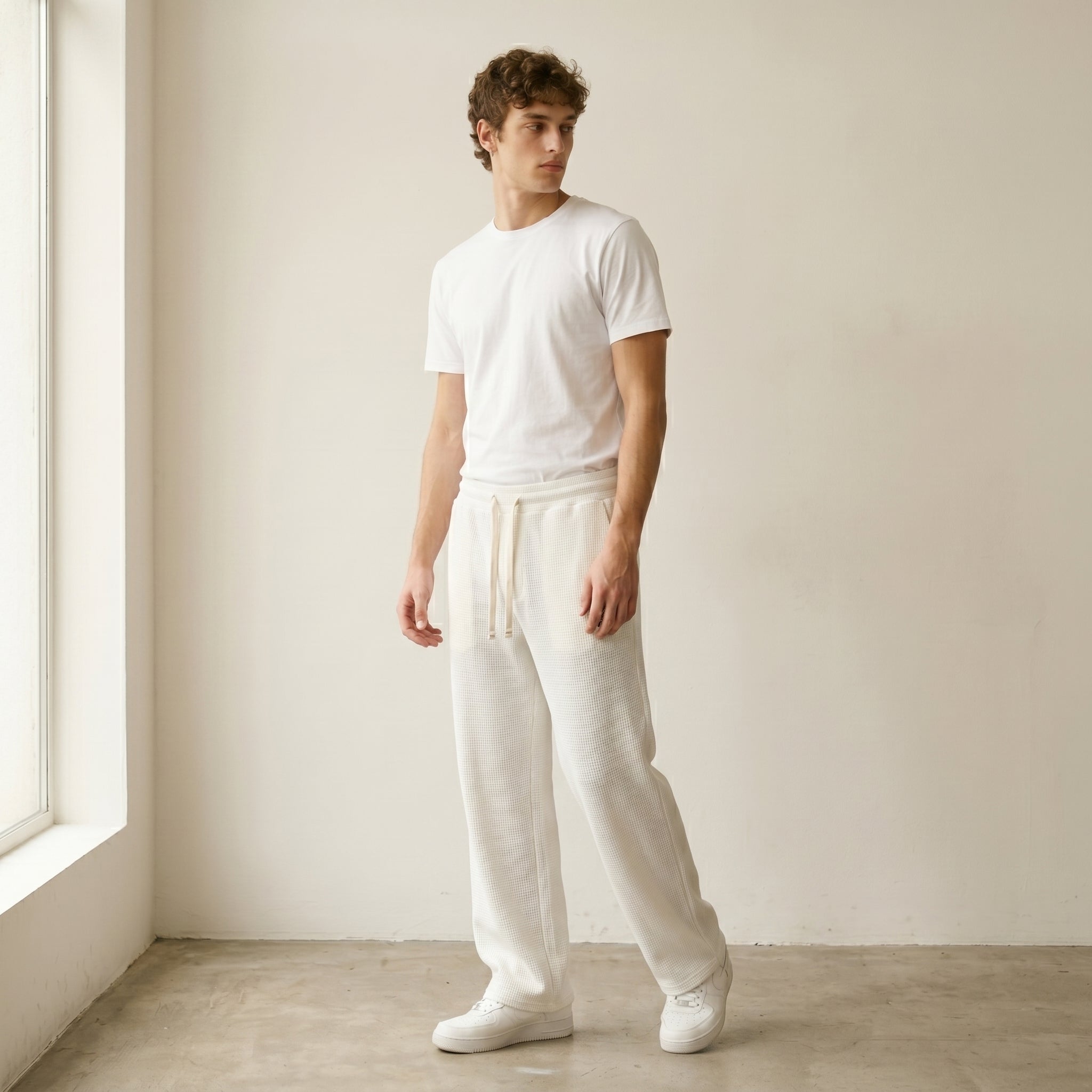 Men's Relaxed Drawstring Trousers-Azzella London