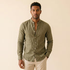 Men's Relaxed Fit 3/4 Sleeve Shirt-Azzella London