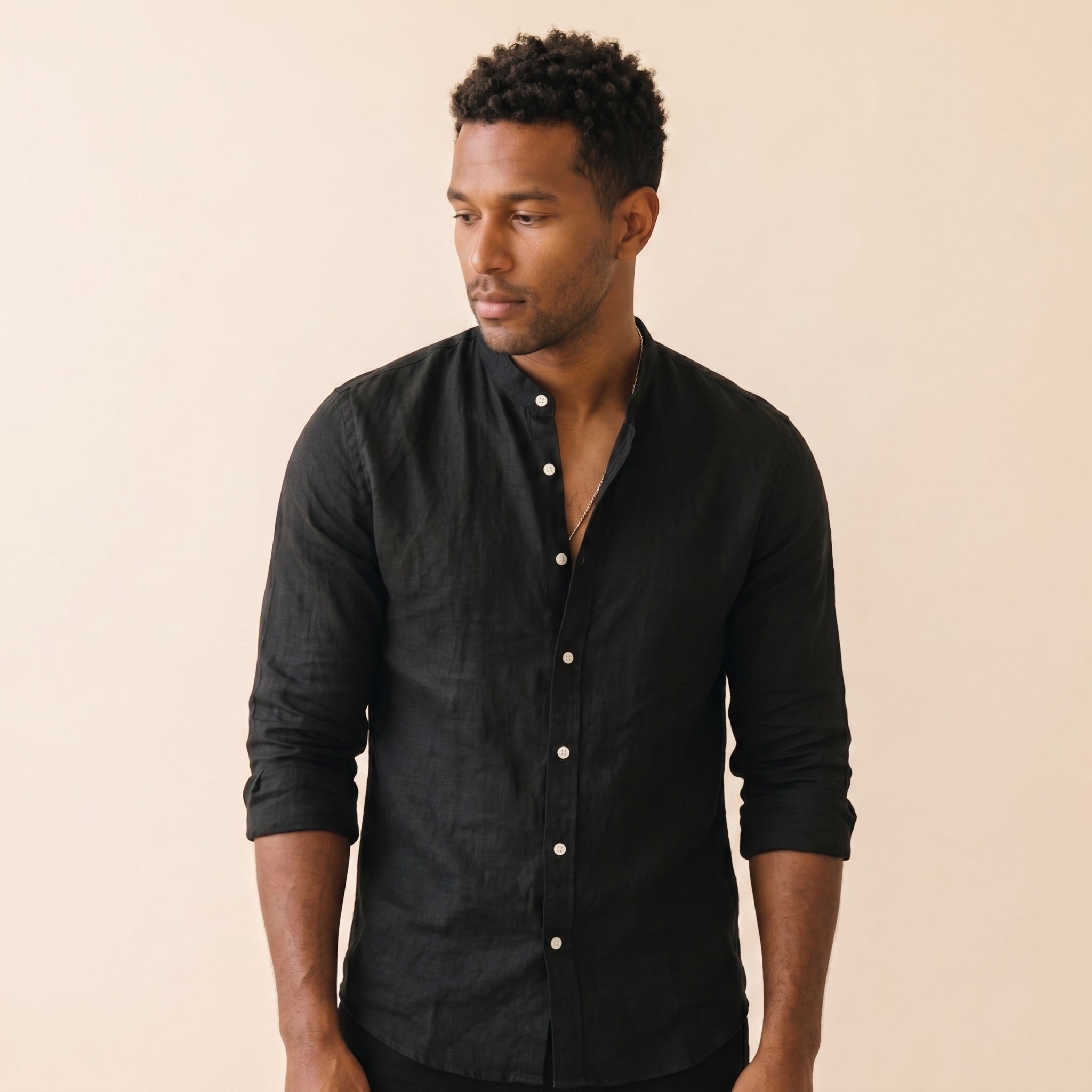 Men's Relaxed Fit 3/4 Sleeve Shirt-Azzella London