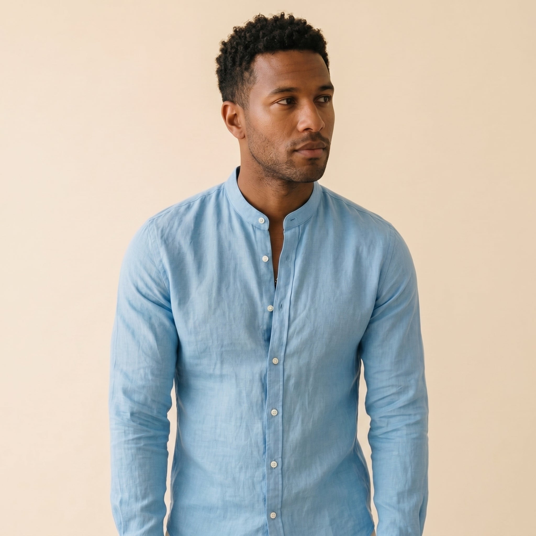 Men's Relaxed Fit 3/4 Sleeve Shirt-Azzella London