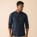Men's Relaxed Fit 3/4 Sleeve Shirt-Azzella London
