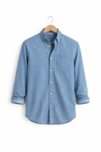 Men's Relaxed-Fit Chambray Shirt-Shirt-Azzella London