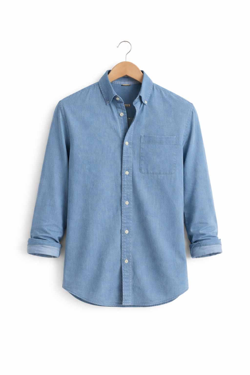 Men's Relaxed-Fit Chambray Shirt-Shirt-Azzella London
