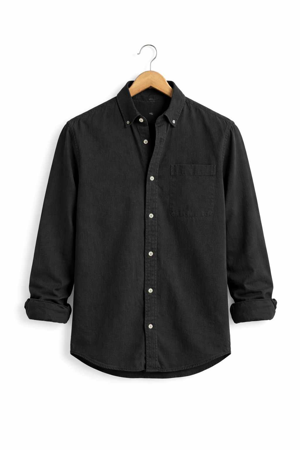 Men's Relaxed-Fit Chambray Shirt-Shirt-Azzella London