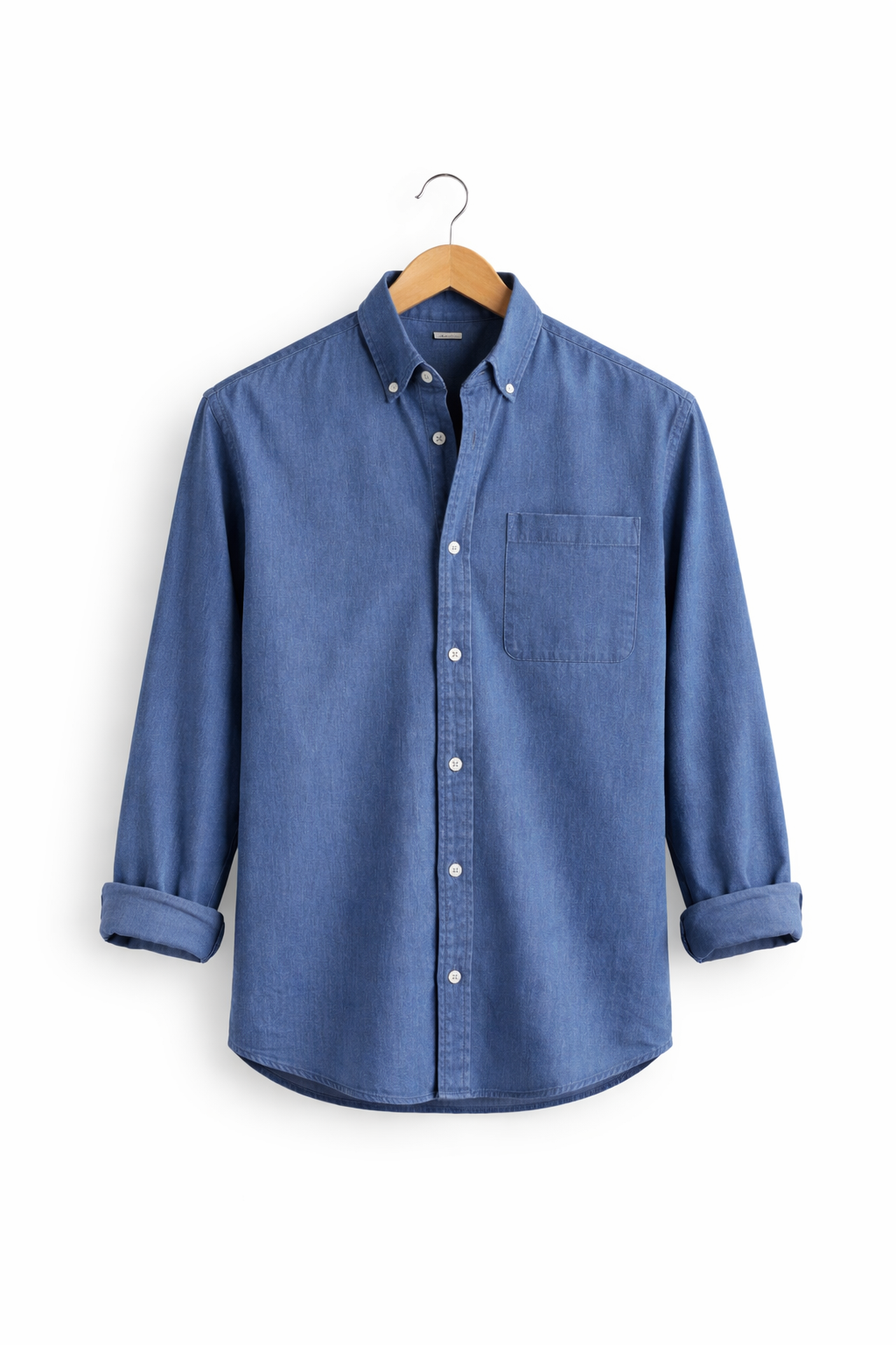 Men's Relaxed-Fit Chambray Shirt-Shirt-Azzella London