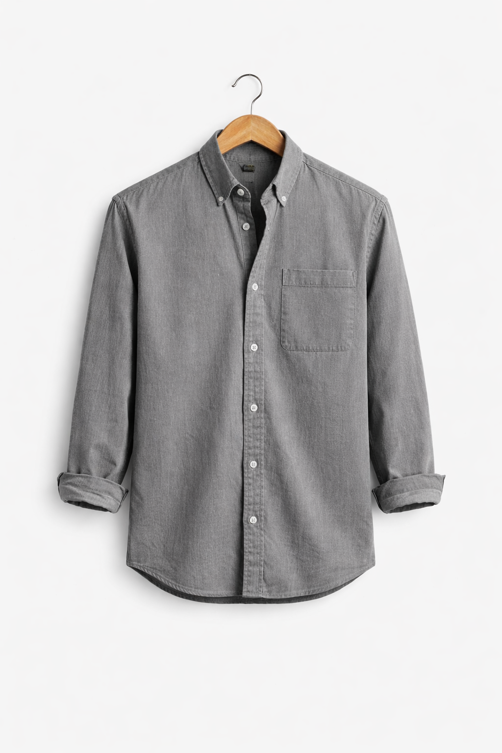 Men's Relaxed-Fit Chambray Shirt-Shirt-Azzella London