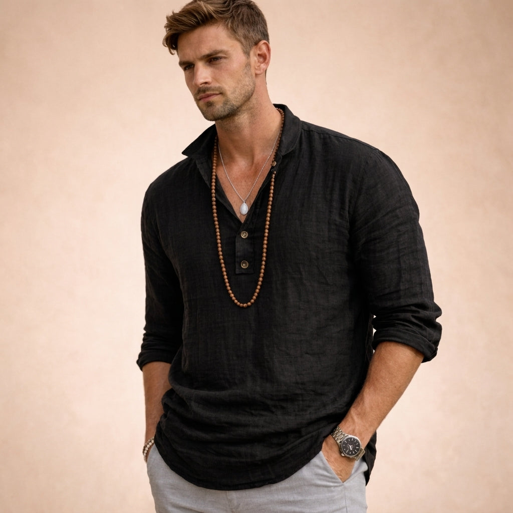 Men's Relaxed Silhouette Shirt-Azzella London
