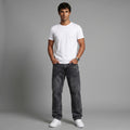 Men's Relaxed Straight-Leg Jeans-Azzella London