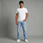Men's Relaxed Straight-Leg Jeans-Azzella London