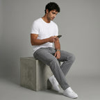 Men's Relaxed Straight-Leg Jeans-Azzella London