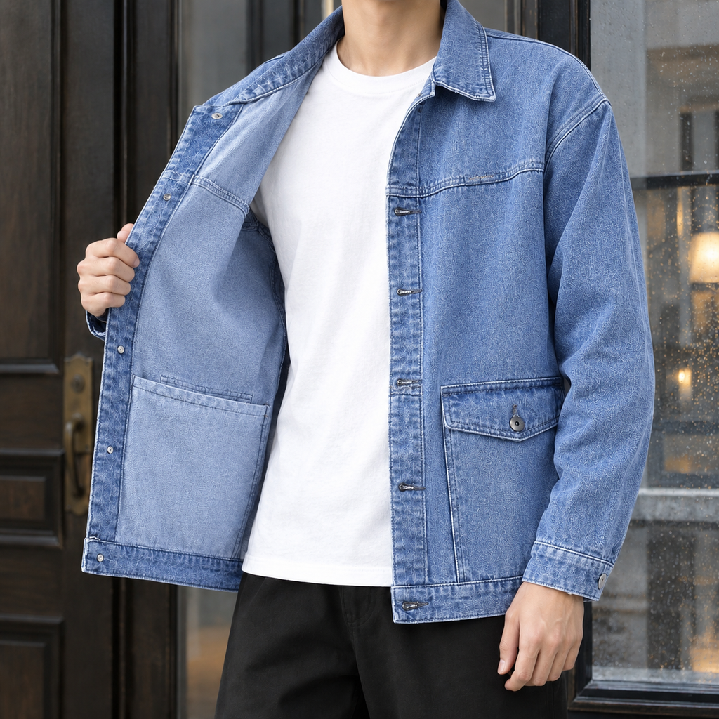 Men's Relaxed Washed Overshirt-Azzella London
