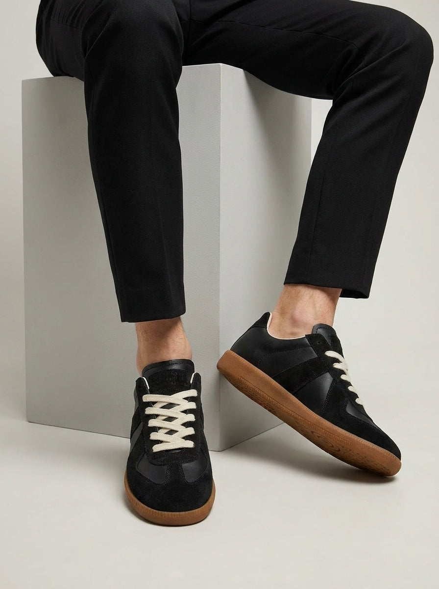 Men's Retro Suede Sneakers-Azzella London