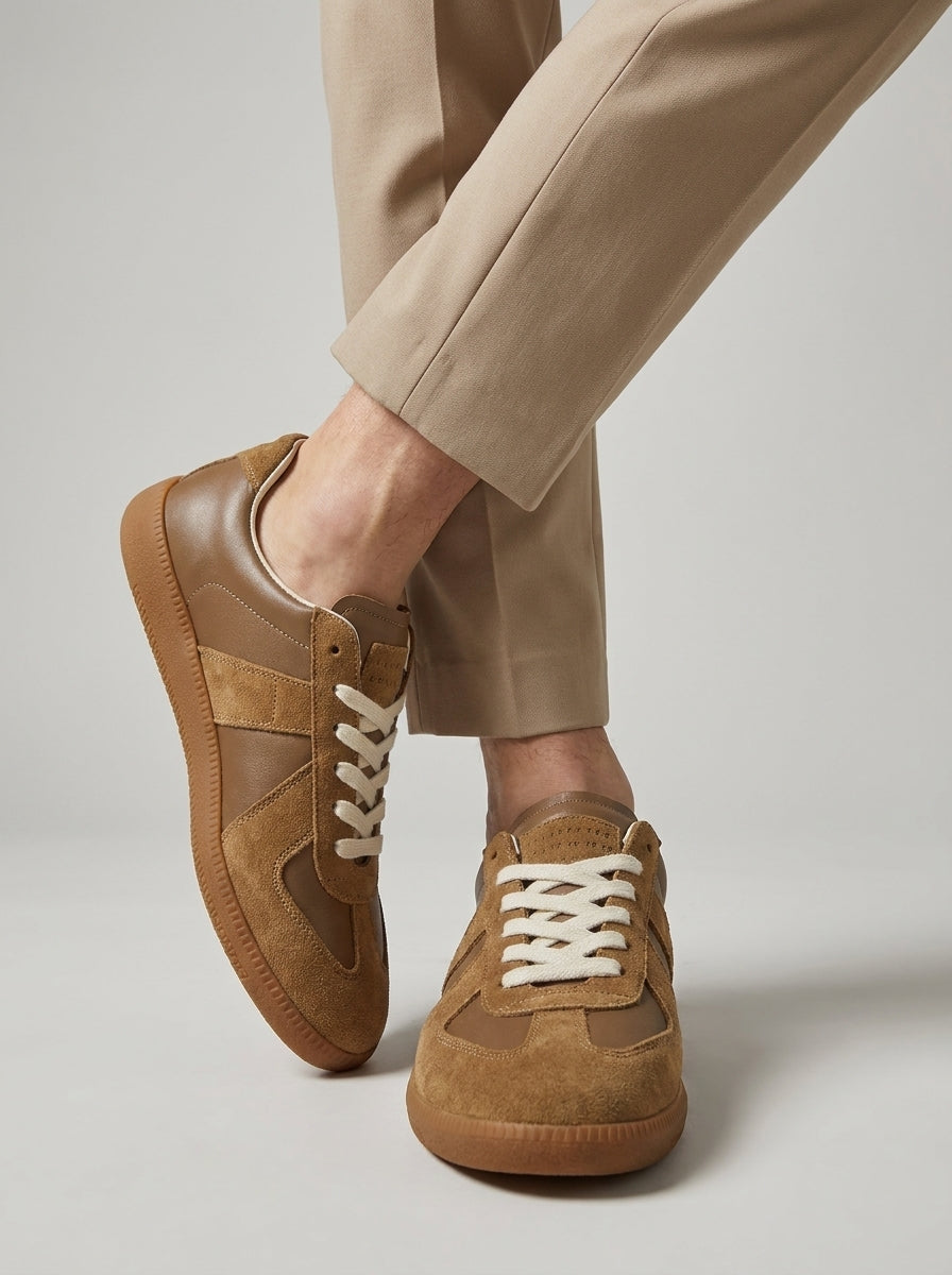 Men's Retro Suede Sneakers-Azzella London