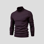 Men's Ribbed Cuff Turtleneck Sweater-Azzella London