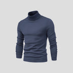 Men's Ribbed Cuff Turtleneck Sweater-Azzella London