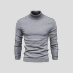 Men's Ribbed Cuff Turtleneck Sweater-Azzella London
