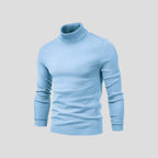 Men's Ribbed Cuff Turtleneck Sweater-Azzella London
