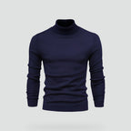 Men's Ribbed Cuff Turtleneck Sweater-Azzella London