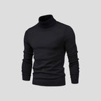 Men's Ribbed Cuff Turtleneck Sweater-Azzella London