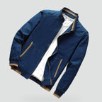 Men's Ribbed Cuffs Bomber Jacket-Azzella London