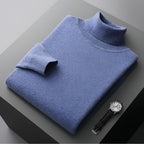 Men's Ribbed Cuffs Turtleneck Sweater-Azzella London