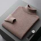 Men's Ribbed Cuffs Turtleneck Sweater-Azzella London