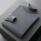Men's Ribbed Cuffs Turtleneck Sweater-Azzella London