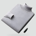 Men's Ribbed Cuffs Turtleneck Sweater-Azzella London
