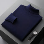 Men's Ribbed Cuffs Turtleneck Sweater-Azzella London