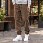 Men's Ribbed Tapered Joggers-Azzella London