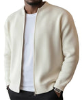 Men's Ribbed Zip Cardigan Jacket-Cardigan-Azzella London