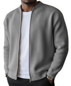 Men's Ribbed Zip Cardigan Jacket-Cardigan-Azzella London