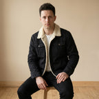 Men's Shearling-Lined Winter Jacket-Azzella London